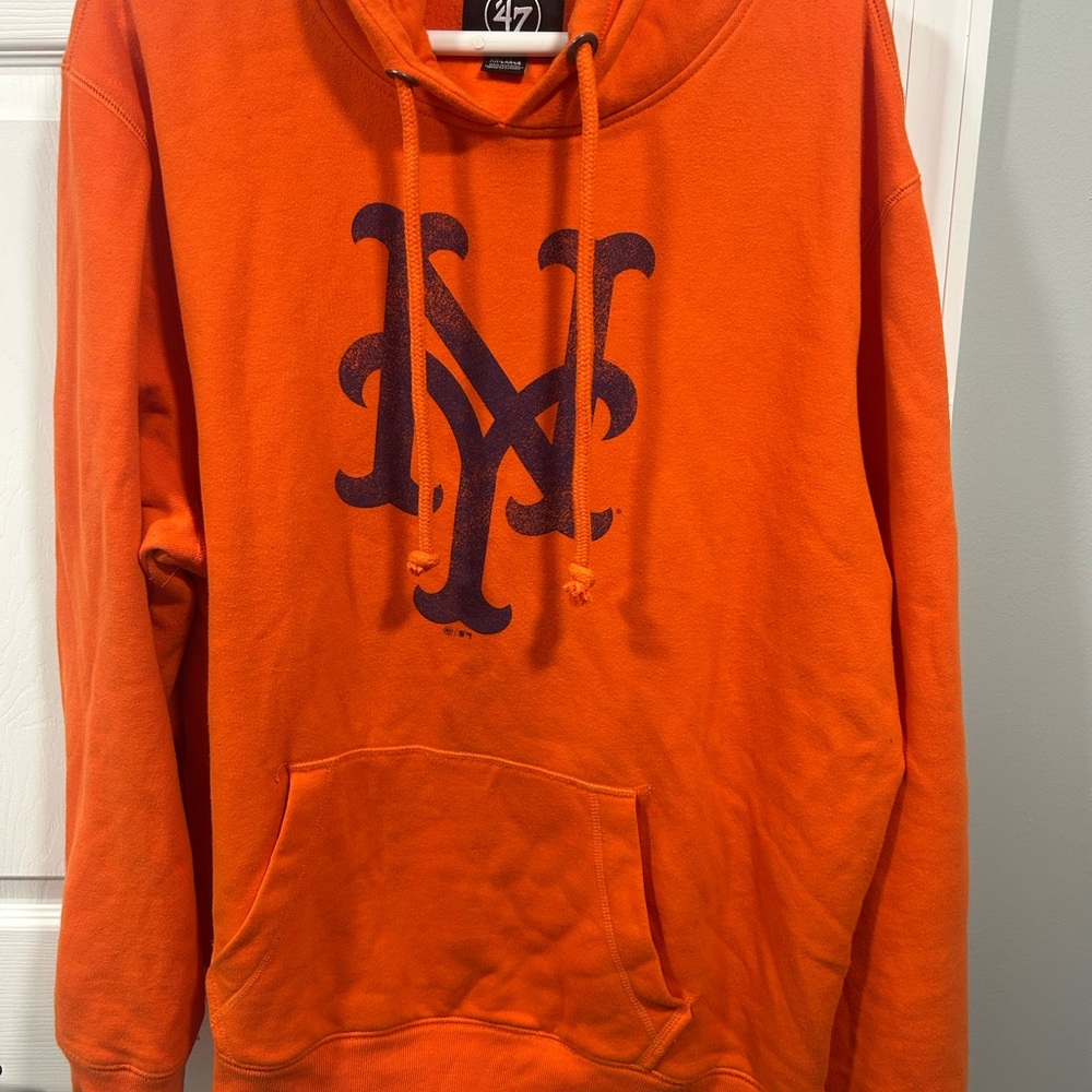 ’47 Orange Hoodie with Navy NY Logo